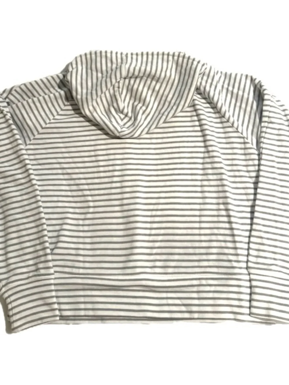 Fanatics Notre Dame Striped Hooded Pullover - White & Light Gray
